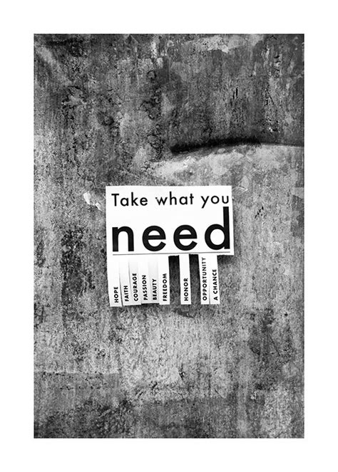 Take What You Need Poster