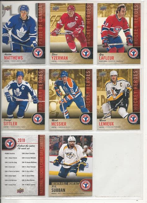 2017 18 Ud Upper Deck Nhcd National Hockey Card Day Complete Set 17