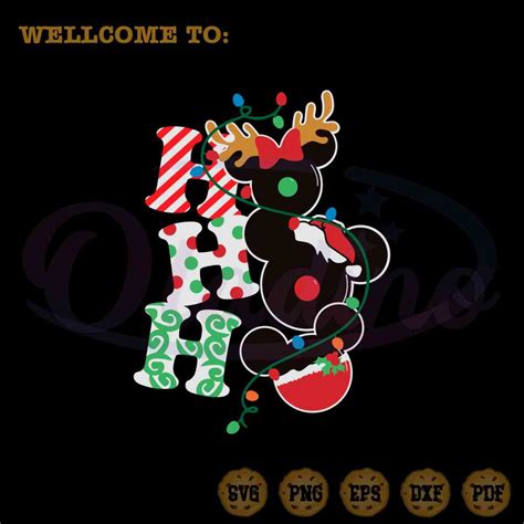 Ho Ho Ho Christmas Svg Disney Christmas Tee Svg Digital File