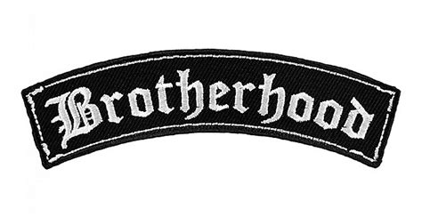 Patriotic Brotherhood Embroidered Rocker Biker Patch Quality Biker