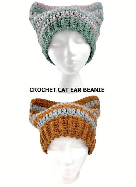 Free Crochet Cat Ears Hat Pattern Aka Sack Hat Zamiguz