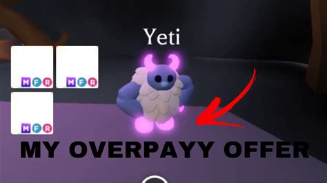 Omggg🤩🤩 My Overpaying Fair Offer For A Mega Neon Yeti In Adoptme