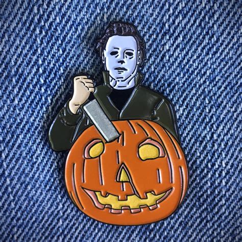 Michael Myers Horror Enamel Pin Halloween 1978 Horror Etsy