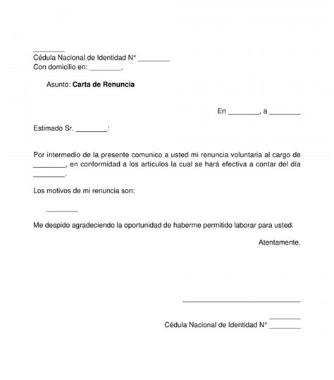 Ver Carta De Renuncia Laboral Voluntaria Y Agradecimiento Colombia
