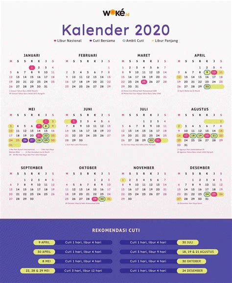 Baru 20 Kalender Kerja 2020