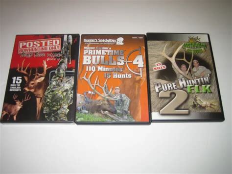 LOT OF 3 Hunting DVDs Dead Deer Walkin Vol 4 Pure Huntin Elk 2