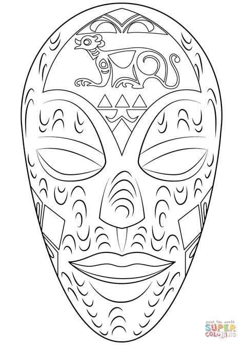 African Masks Coloring Page Free Printable Coloring Pages Coloring