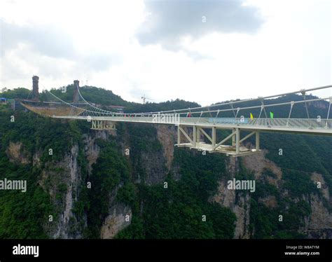 View Of The Worlds Longest And Highest Glass Bottomed Bridge Over The