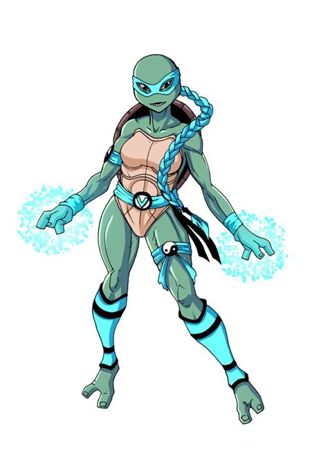 an image of a cartoon character with blue hair and green skin standing in front of white