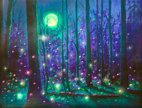 Fairy Forest Magical Energy Painting Giclee Print Magical Paintings