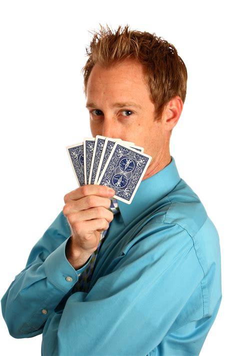 Playing Cards Man Free Stock Photo A Young Businessman Holding A