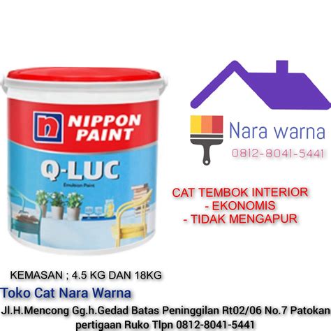Nippon Paint Qluc Cat Tembok Interior Ekonomis 5 Kg | Lazada Indonesia