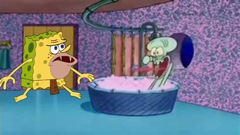 Caveman Spongebob Drops By Squidwards House Youtube