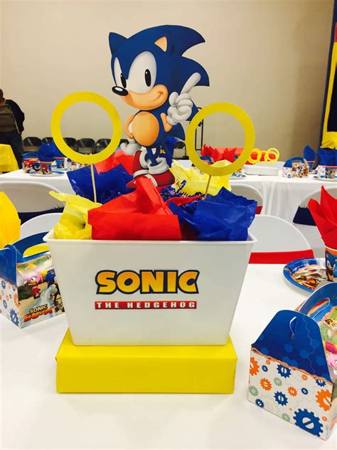 Sonic Centerpieces Sonic The Hedgehog Birthday Party