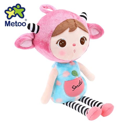 New Arrival 1 Pcs 45cm Cute Catton Metoo Colorful Little Girl Stuffed