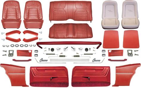1968 Camaro Coupe Master Deluxe Interior Kit Red 1967 1968 1969