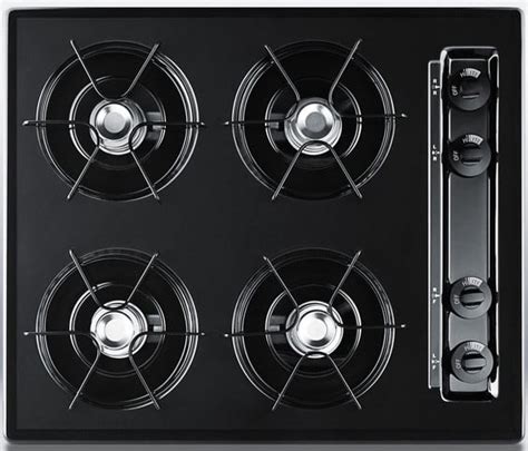 Summit Ttl03p 24 Inch Gas Cooktop With 4 Open Burners 9000 Btu