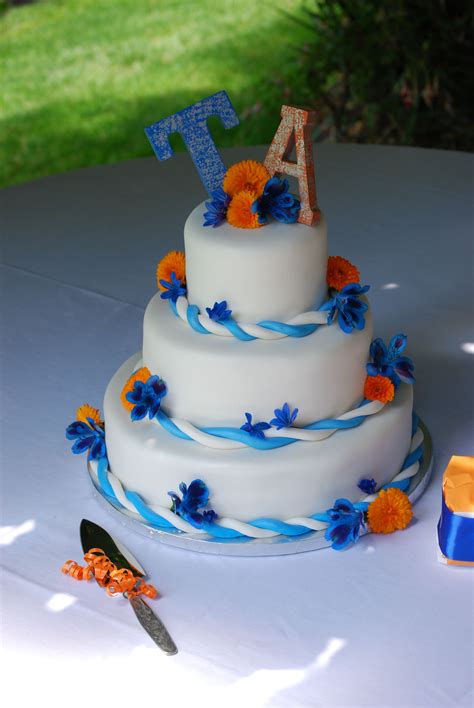 Lolololol House Warming Party Cake Wedding Cakes Blue Orange