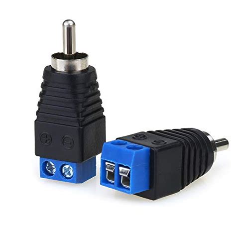 Jeeue Rca Male Plug Connectors Solderless Adapter Rca Plug For Av