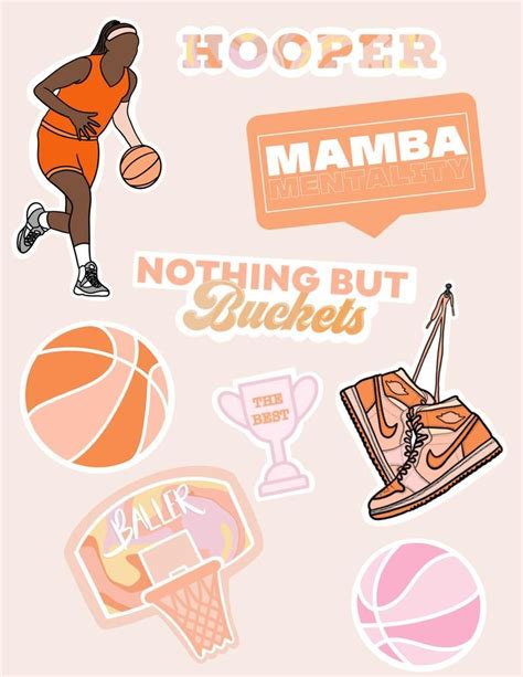 Basketball Stickers Girl Basketball Stickers Planner Etsy
