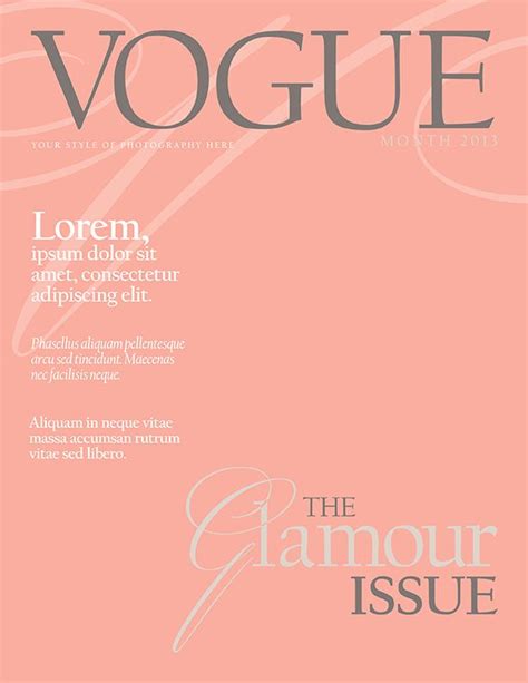 A New Magazine Template With A Vogue Inspired Editorial Look