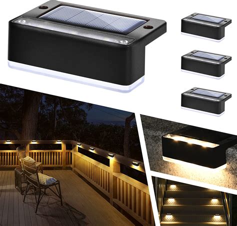 Solpex Solar Deck Step Lights 4 Pack Solar Outdoor Lights For Balcony
