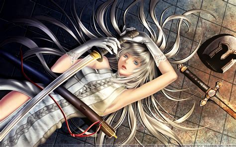 Katana Illustrations Anime Girls With Swords Swords Scans
