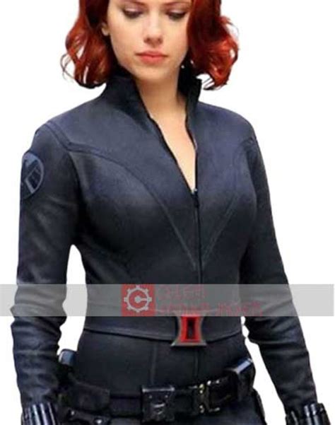 Avengers Age Ultron Black Widow Jacket Scarlett Johnsson Jacket