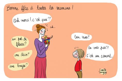 Aujourd'hui c'est la fête des mères, et je voulais t'écrire ce poème. Bonne fête des mères illustrée ! - Camille Blog BD