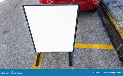 Blank Advertisement Banner Ad Template Mock Up Isolated Clipping Path