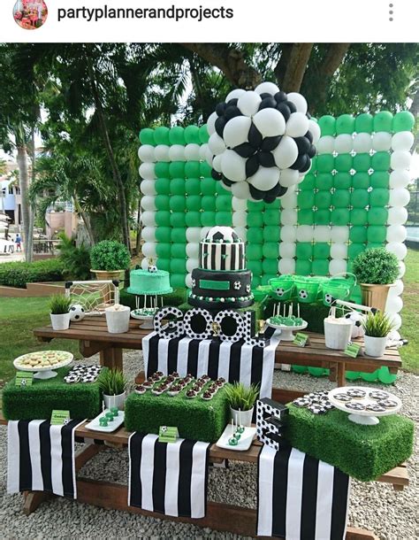 Soccer Theme Birthday Party Dessert Table And Decor Soccer Theme