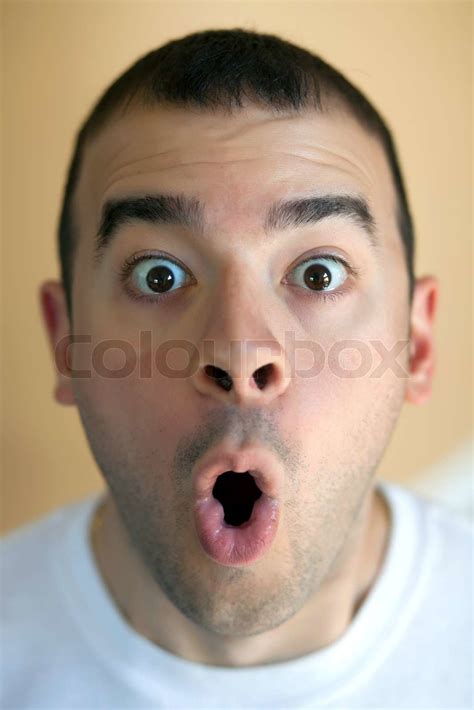 Stunned Shocked Man Stock Image Colourbox