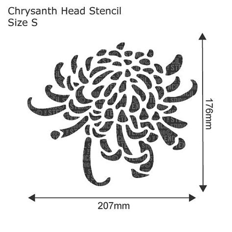 Chrysanthemum Flower Head Stencil From The Stencil Studio Etsy