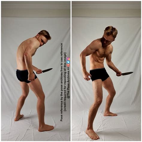 Male Hunched Over With Knife Pose By Theposearchives On Deviantart Male Pose Reference Pose