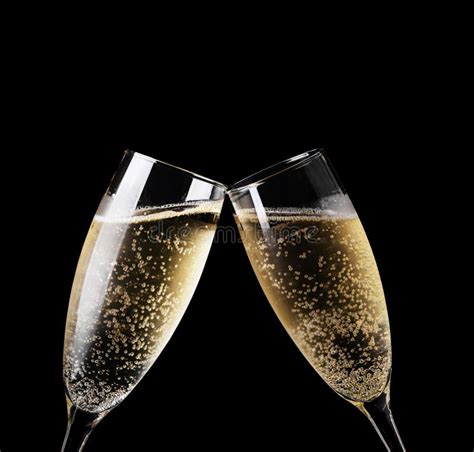 Toasting With Champagne Glasses Stock Image Image Of Crystal