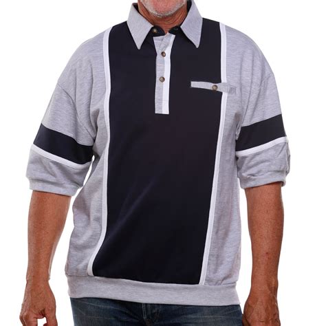Classics By Palmland Vertical Stripe Banded Bottom Shirt 6090 262b Gra