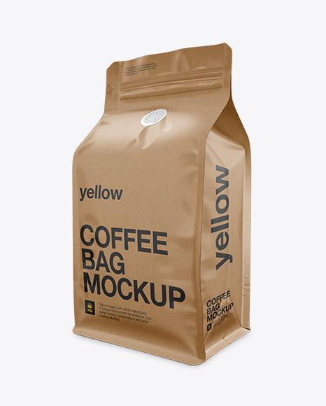Paper bag is exacly how it looks , you can add your logo on the paper bag with other information. Kraft Coffee Bag Mockup / Half Side View in Bag & Sack ...