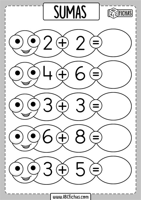 Juego de matemáticas para practicar la suma. Fichas de Sumas Infantil y Primaria - ABC Fichas