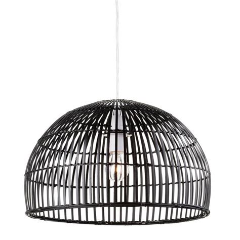 Common pendant light materials include metal, glass, timber and concrete. Jet Rattan Easyfit Shade, Black from BHS | Rattan pendant ...