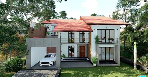 Two Story Sri Lanka House Plan 4 Bedroom Modern House Design With Open