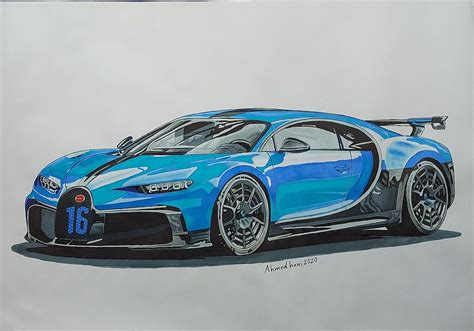 22 Drawing Bugatti Chiron Sitialvita