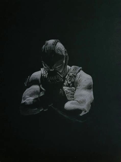 My Drawing Of Bane Tom Hardy From The Dark Knight Rises I Used Faber