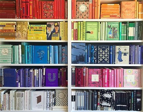 Color Coordinated Bookshelf Bookshelf Style