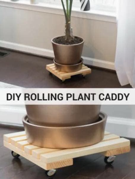Rolling Plant Caddy Free Woodworking