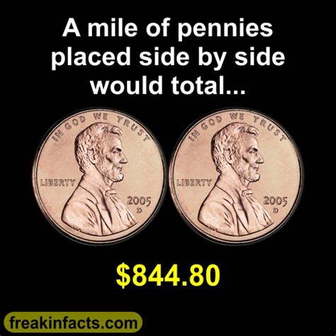 A Mile Of Pennies Freakin Facts