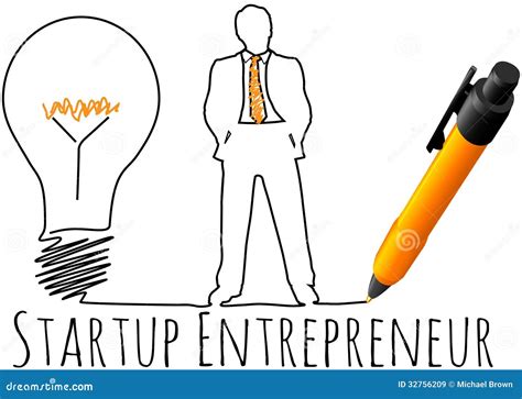 Entrepreneur Startup Business Model Stock Vector Illustration Of