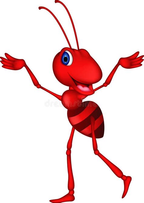Happy Red Ant Cartoon Stock Illustration Illustration Of Animal 30892382