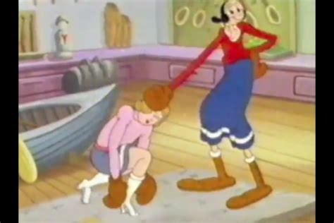 Cartoon Girls Boxing Database Popeye Never Kick A Woman 1936