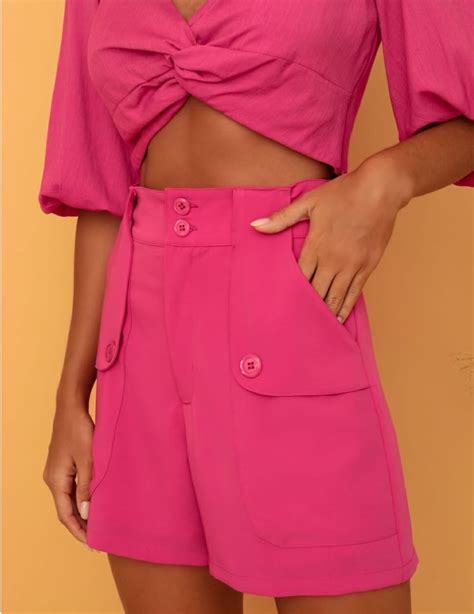 Shorts Alfaiataria Pink Toda Bella Boutique