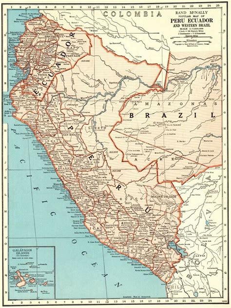 Find local businesses view maps and get driving directions in google maps. 1943 Antique Map of PERU South America Map of ECUADOR ...